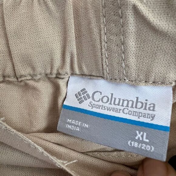 Boys Columbia Half Moon Performance Fishing Gear Shorts size XL Light Khaki Tan - Picture 5 of 16
